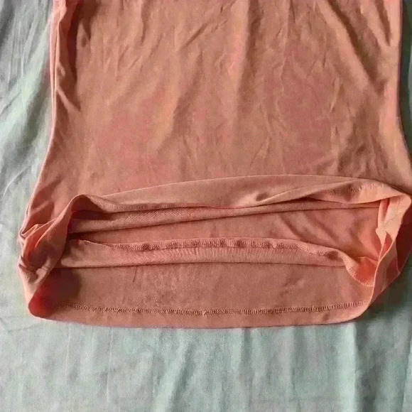 Laura Petites, Tank  top, pink, orange, square neck, size small - Picture 7 of 7